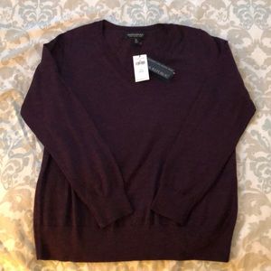 NWT Banana Republic Merino wool v-neck sweater